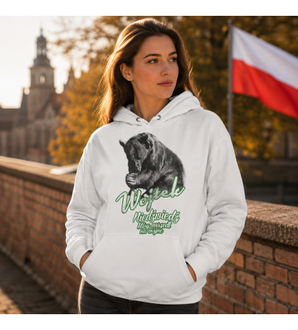 Damska bluza z kapturem NIEDŹWIEDŹ WOJTEK